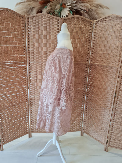 Made In Italy off shoulder blush dress L