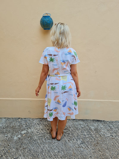 Hobbs Multi Print Dress Size 12