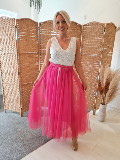 Hax Lux tulle skirt in pink