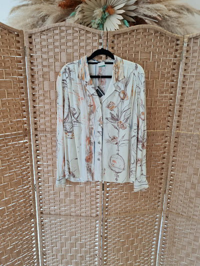 Canada Cream and Brown Blouse