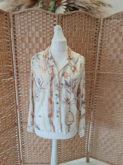 Canada Cream and Brown Blouse