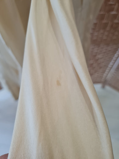 Italian Silk - Cream silk top with neck tie