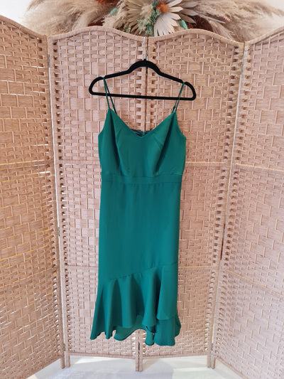 Banana Republic Green Fishtail Dress Size 12/14