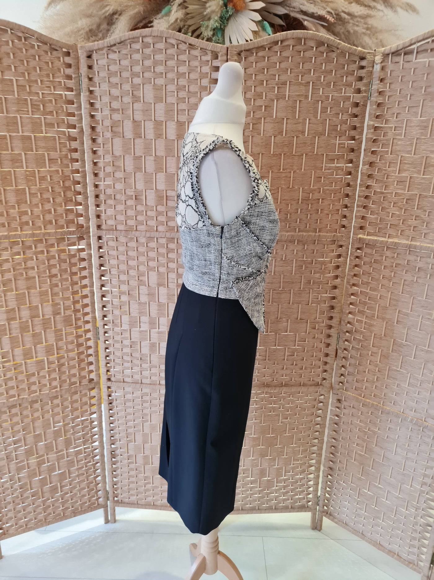 Karen Millen Black Tweed Dress 8
