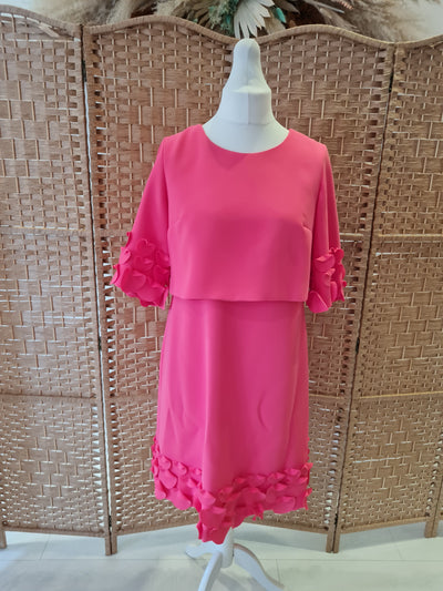 Daisy May Pink Dress & overlay Back fasten Jacket 14