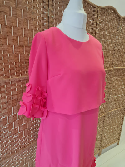 Daisy May Pink Dress & overlay Back fasten Jacket 14