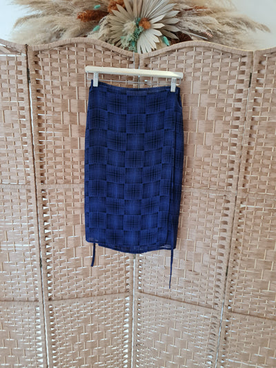 Blue wrap skirt – 1990s