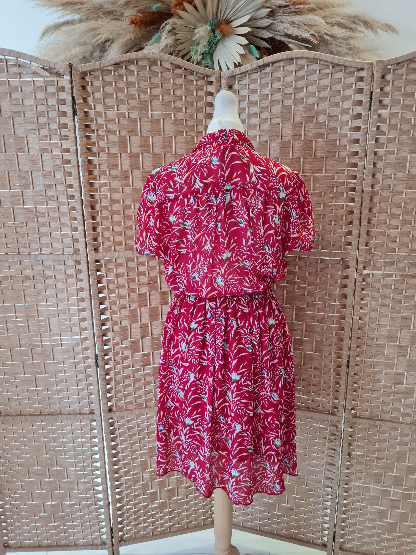 1980s Red Summer Dress