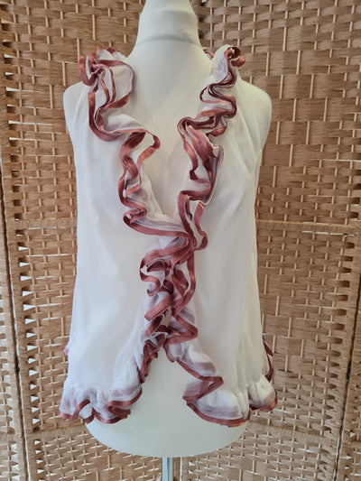 1970s Ruffles – White and Brown