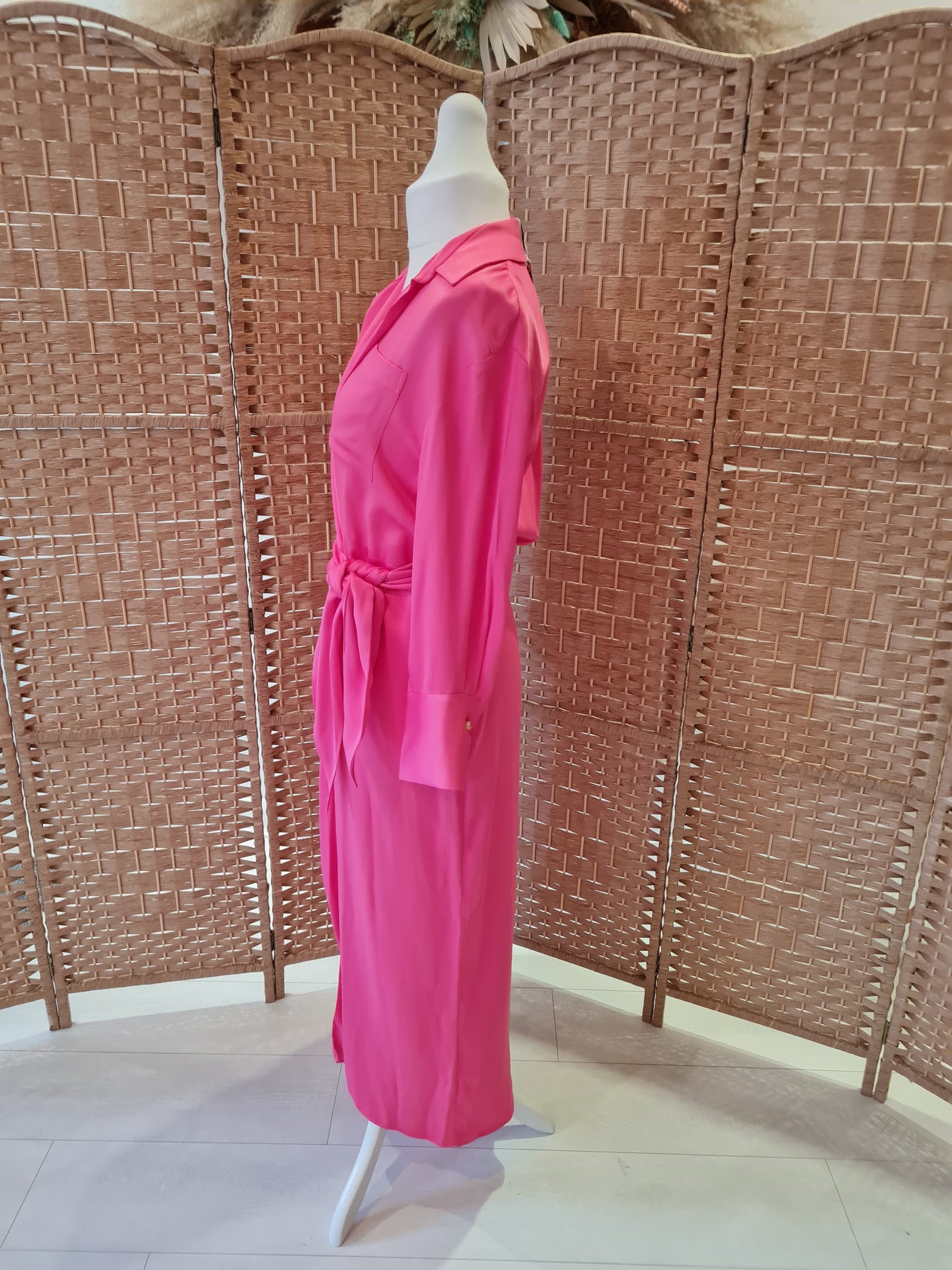 Zara pink wrap maxi dress S NWT £60