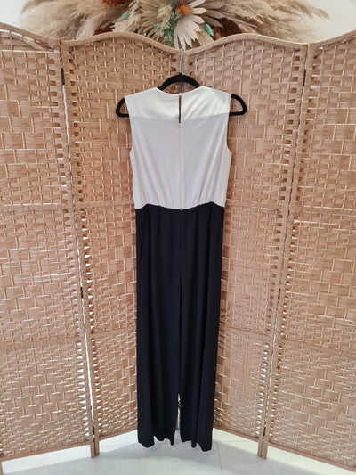 Vince Camuto black/white jumpsuit S