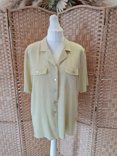 TRU yellow & black blouse 18