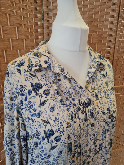 Part Two blue paisley tunic 12