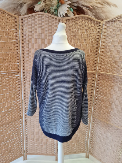 Charli Navy Jumper XS (large fitting)