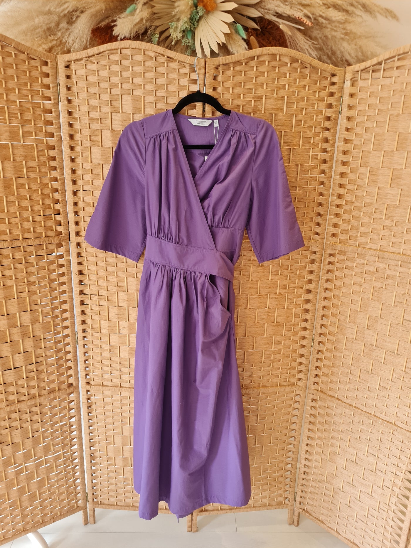 & Other Stories Purple Wrap Dress Size 36 NTW RRP £120