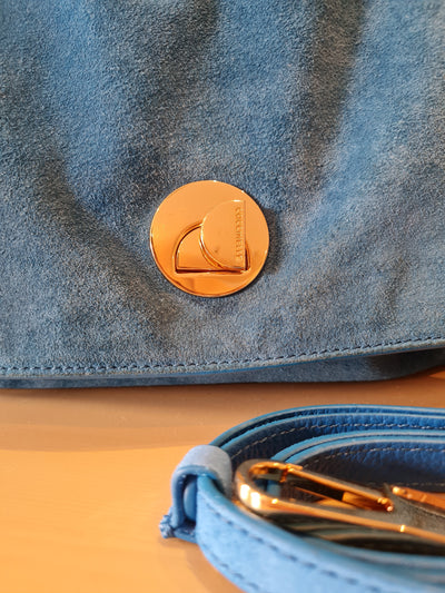 Coccinelle Teal Suede Liya Bag