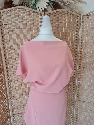 Reiss Peach Ruched Dress 10
