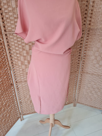 Reiss Peach Ruched Dress 10