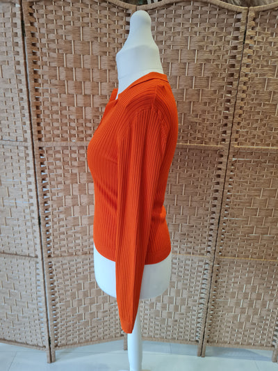 Zara Orange Knit Size Medium New