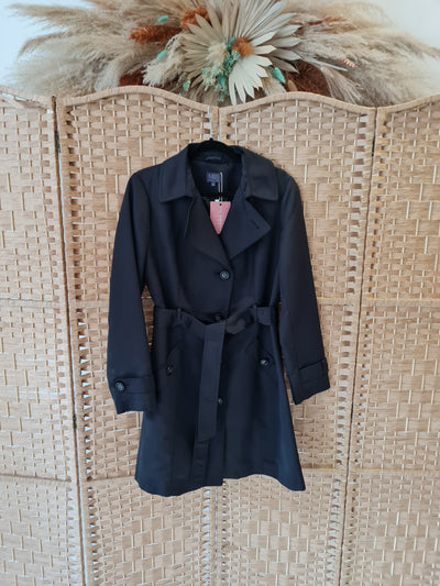 M&S Black Trench Size 12