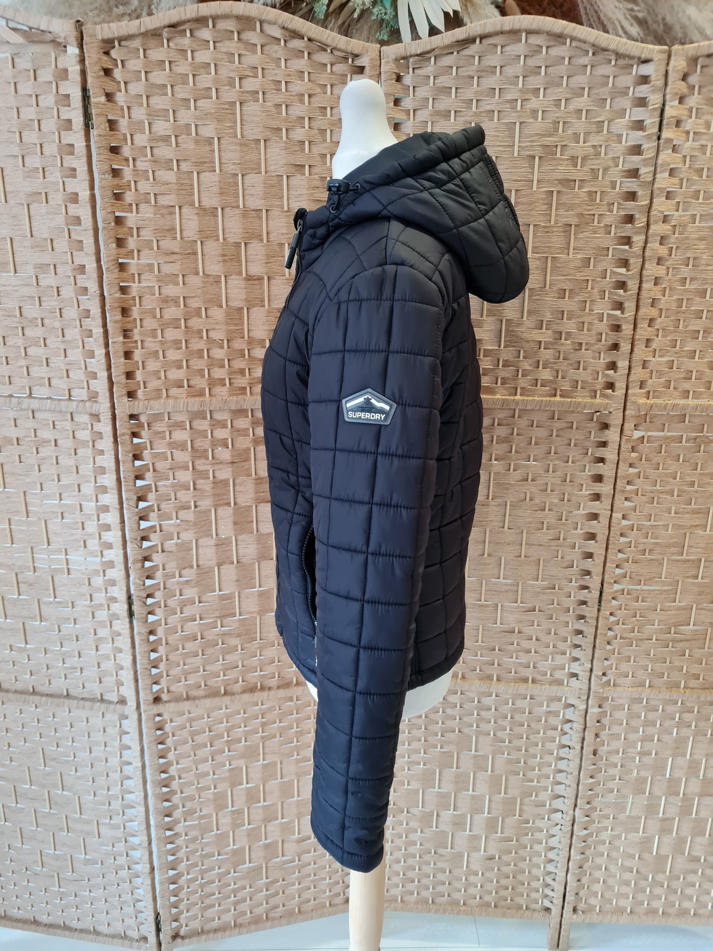 Superdry Black Padded Jacket Size Small