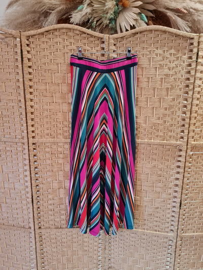 Monsoon Pink Stripe Skirt S