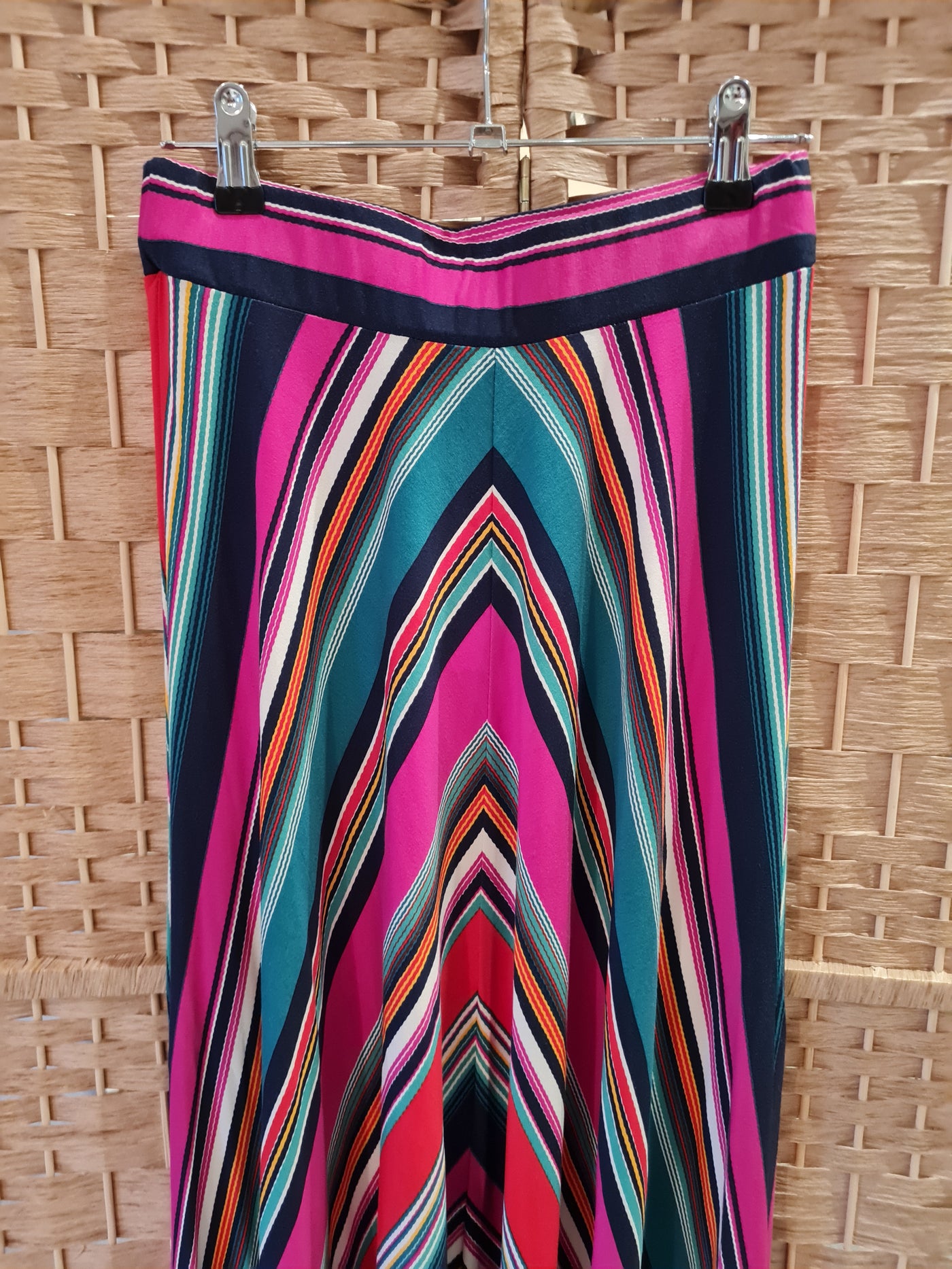 Monsoon Pink Stripe Skirt S