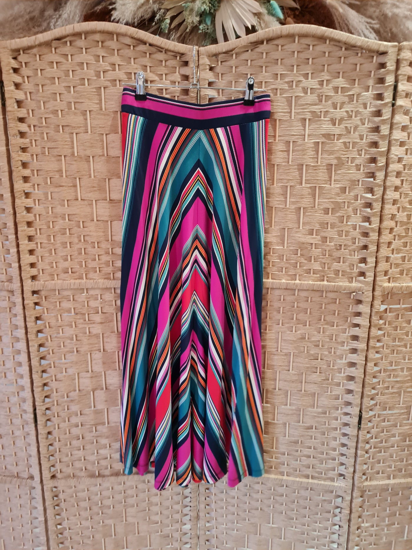 Monsoon Pink Stripe Skirt S