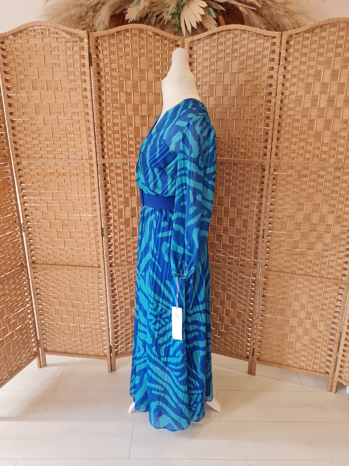 Laura Bernal Turquoise/Blue Maxi Size 12 New RRP £249