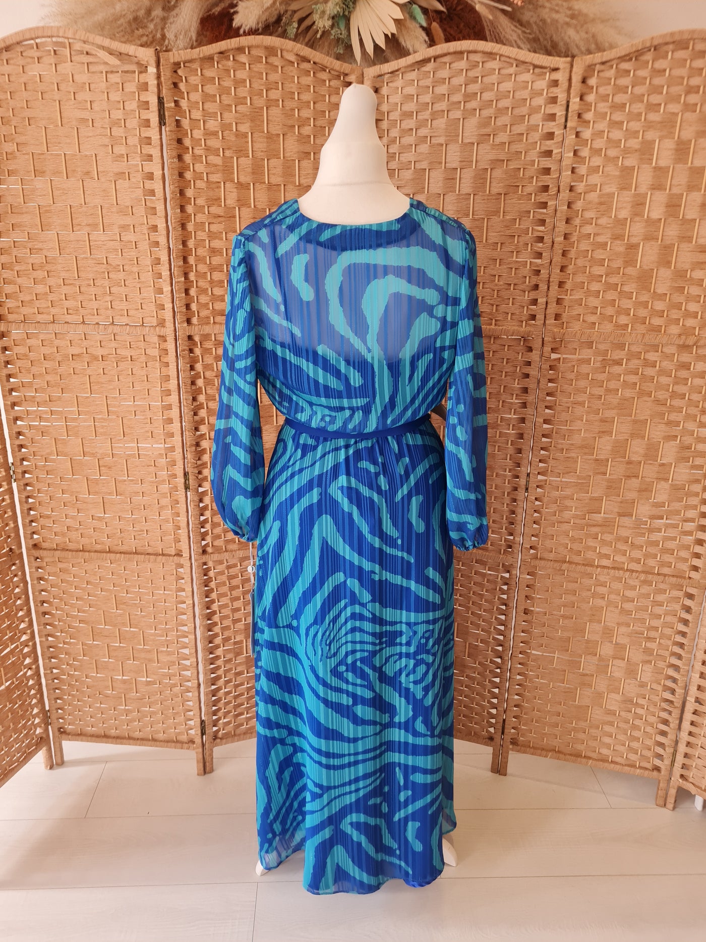 Laura Bernal Turquoise/Blue Maxi Size 12 New RRP £249