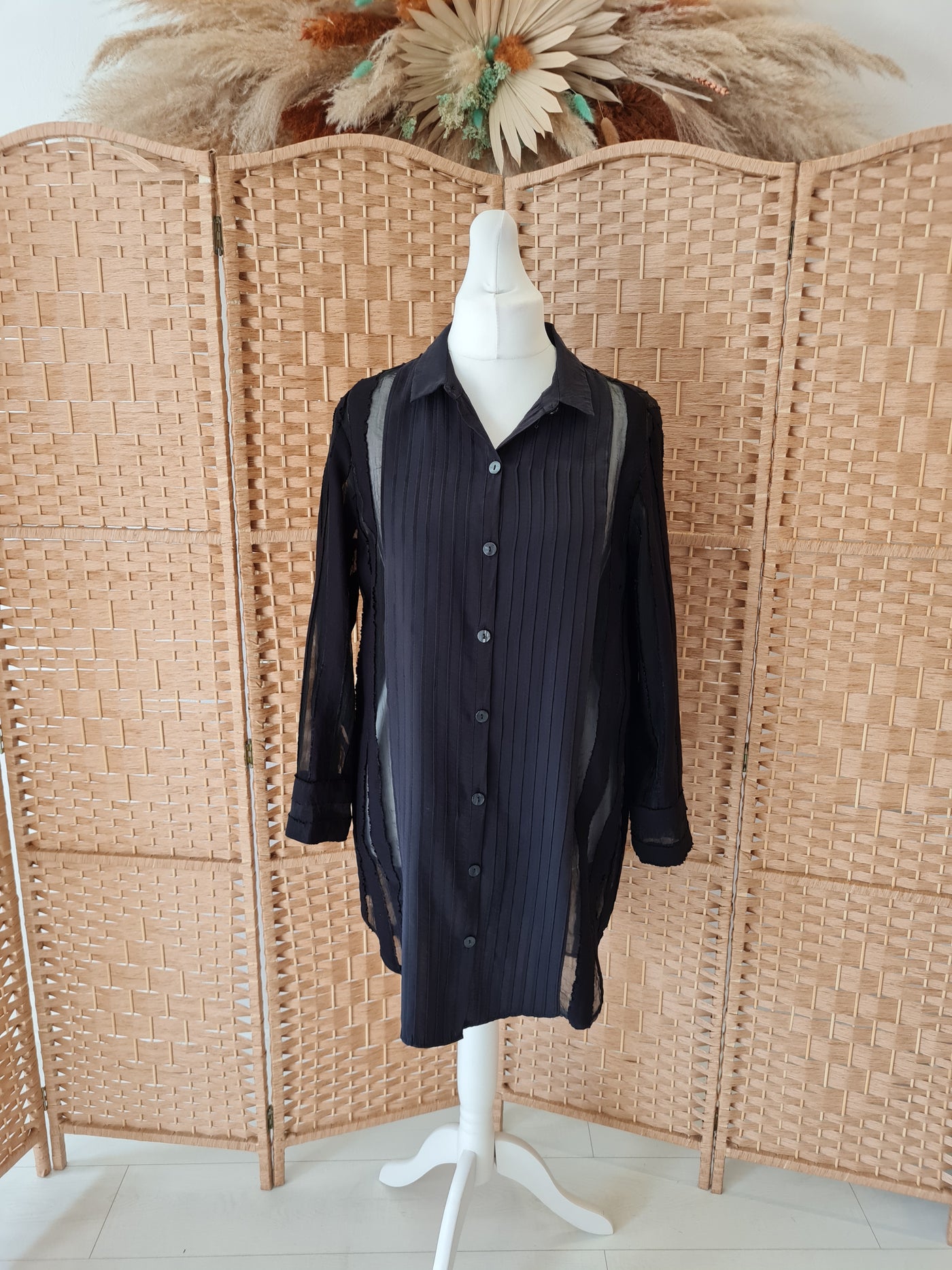 Zara Black Stripe Shirt  L