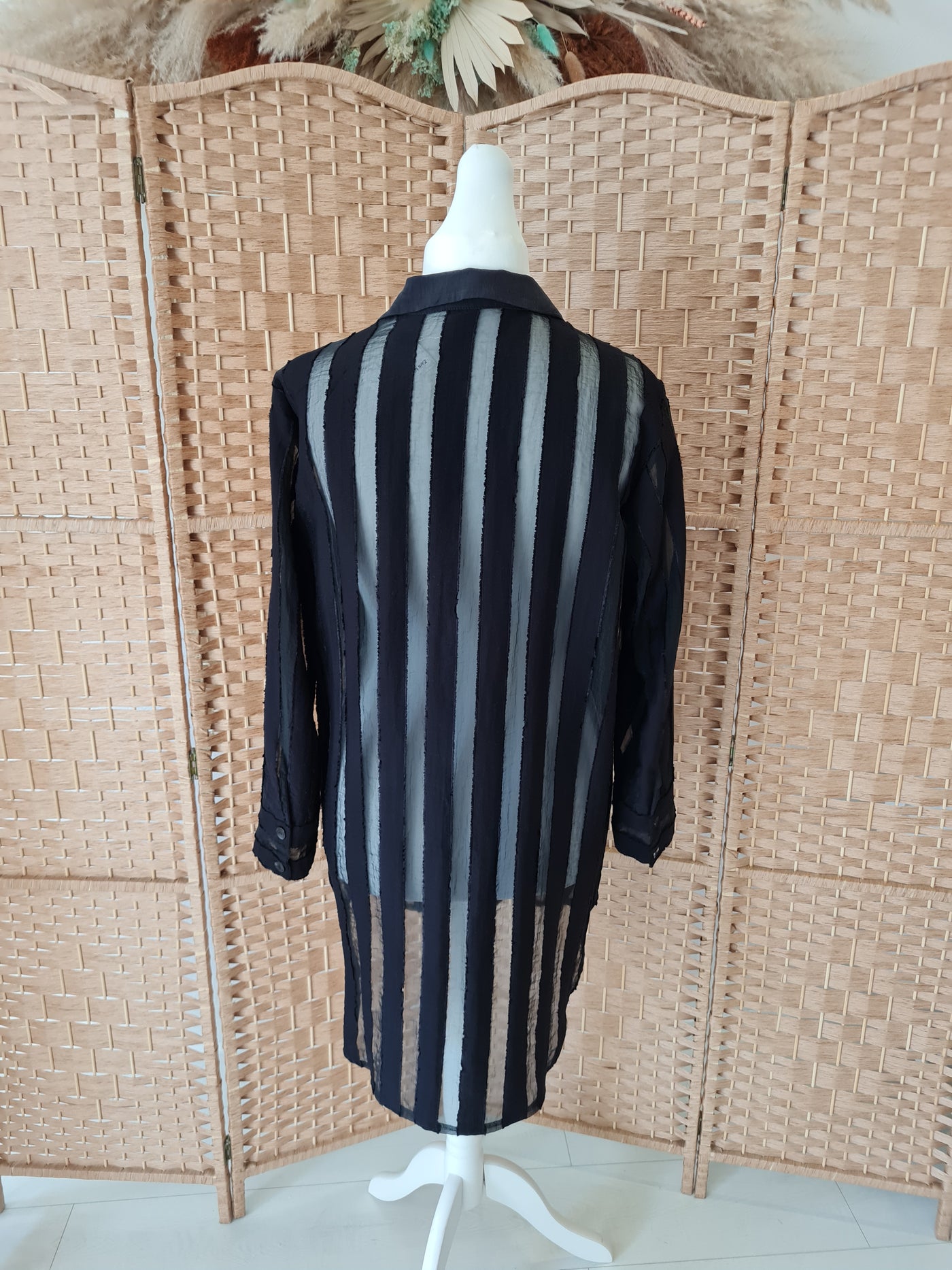 Zara Black Stripe Shirt  L