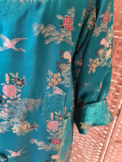 Full length vintage teal kimono 10