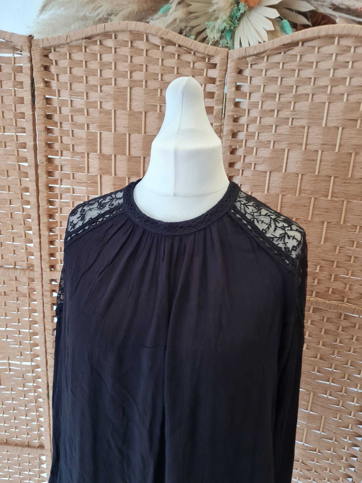 Superdry Black Lace top NWT 12