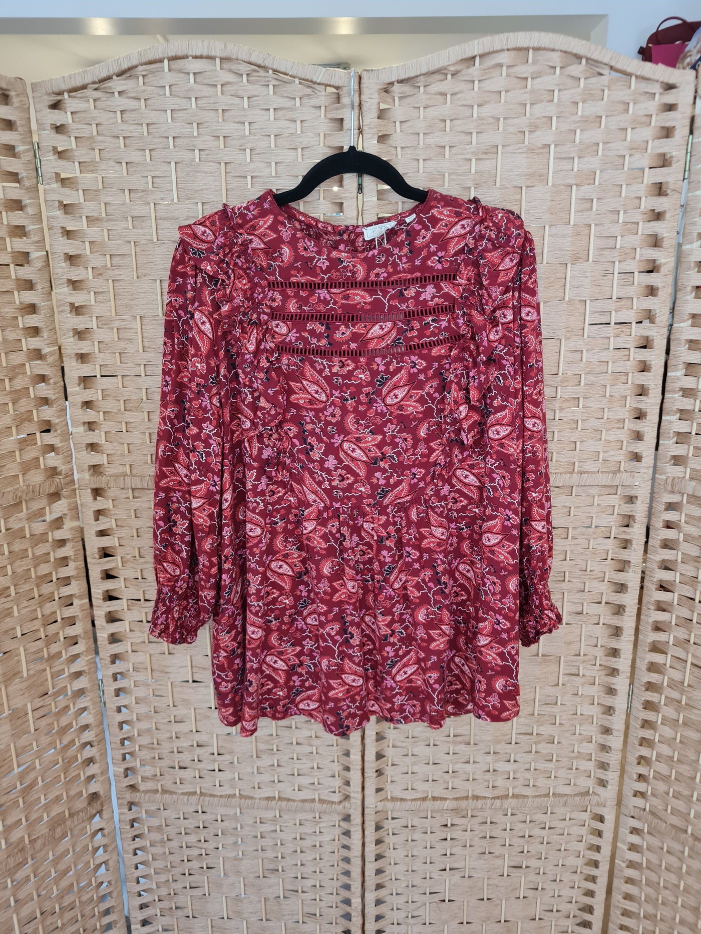 Fat Face Wine print Smock top 16
