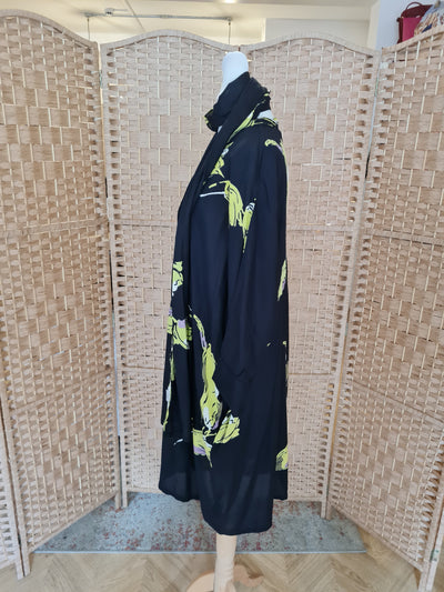 Masai Black Lime Dress & Scarf  S