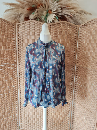 & Other Stories teal print shirt  8