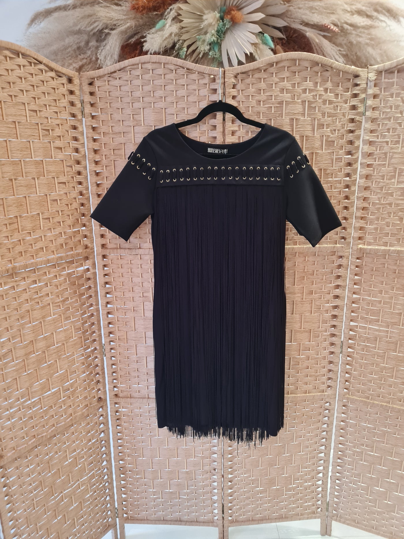 Biba Black tassel dress 12 – The Wardrobe
