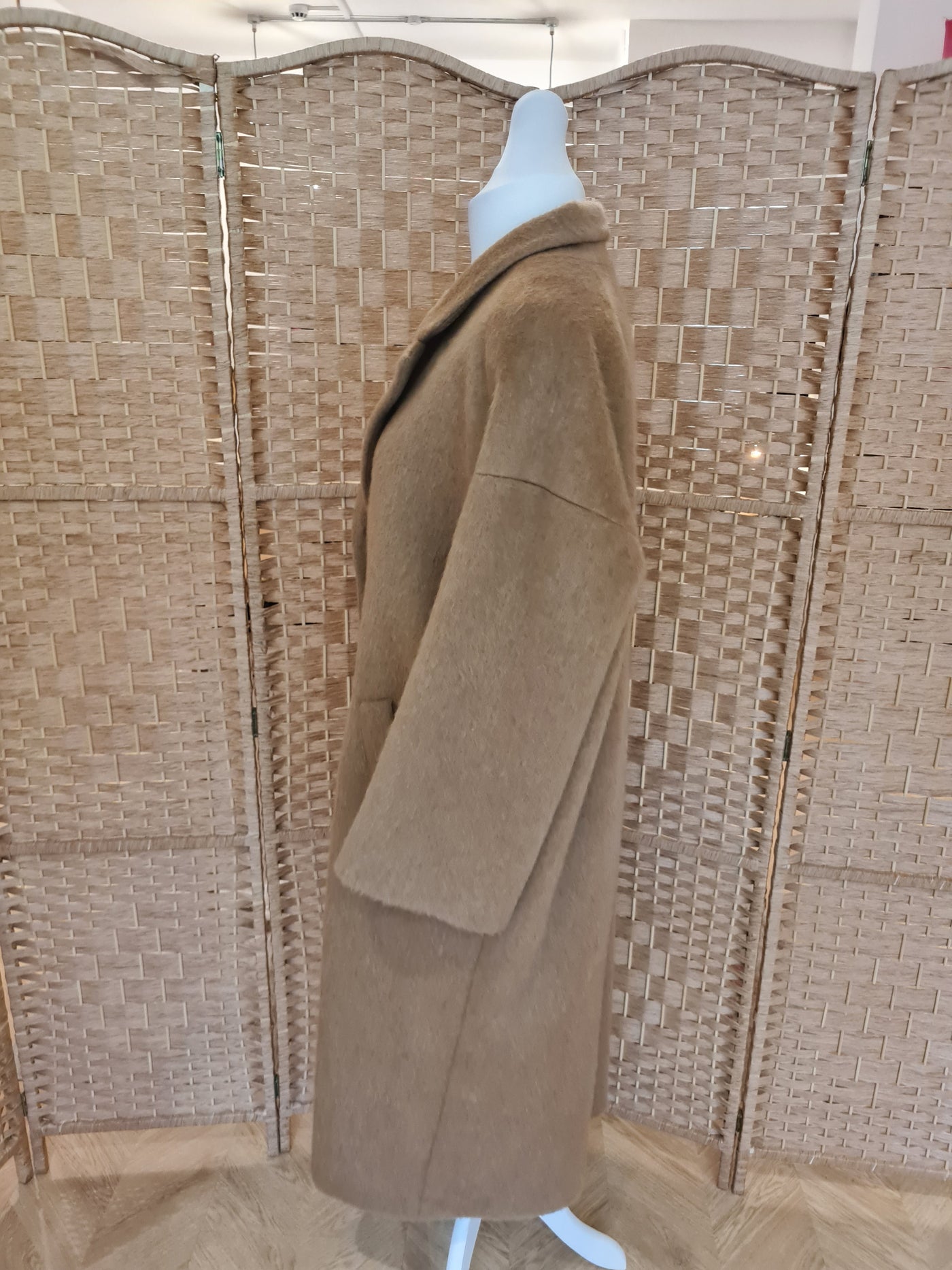 Zara Camel Wool Coat Size XL