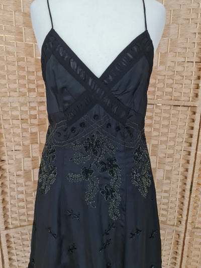 French Connection black slip dress 8