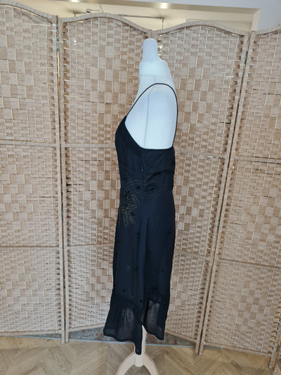 French Connection black slip dress 8