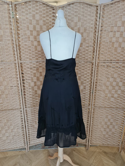 French Connection black slip dress 8