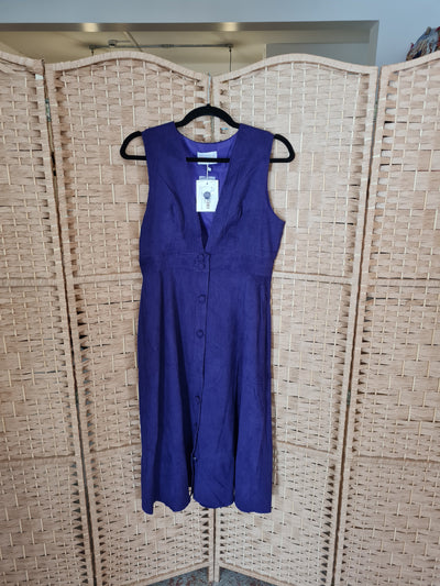 Compania Fantastica Purple Cord Dress M NWT