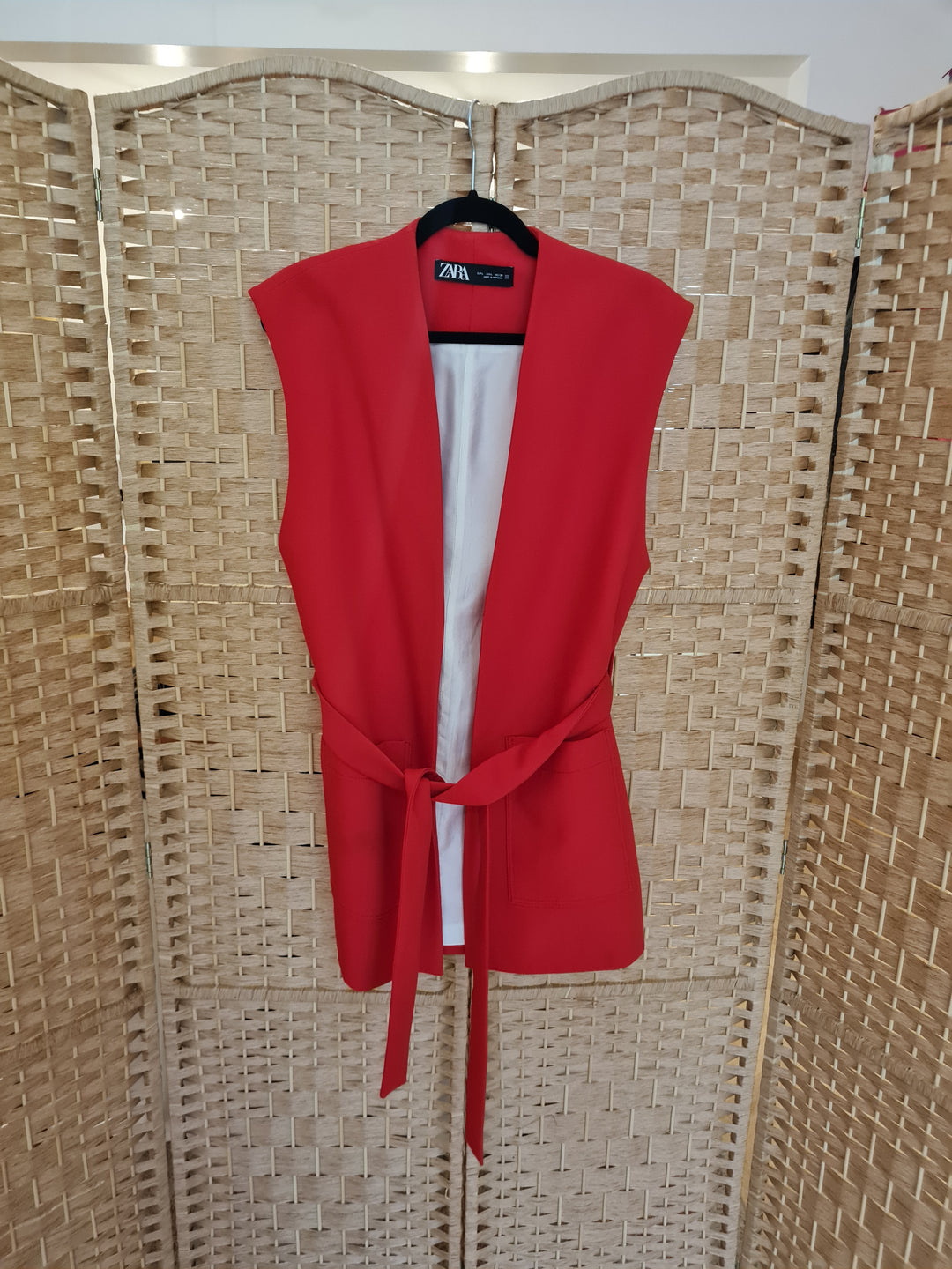 Zara Red long waistcoat L – The Wardrobe