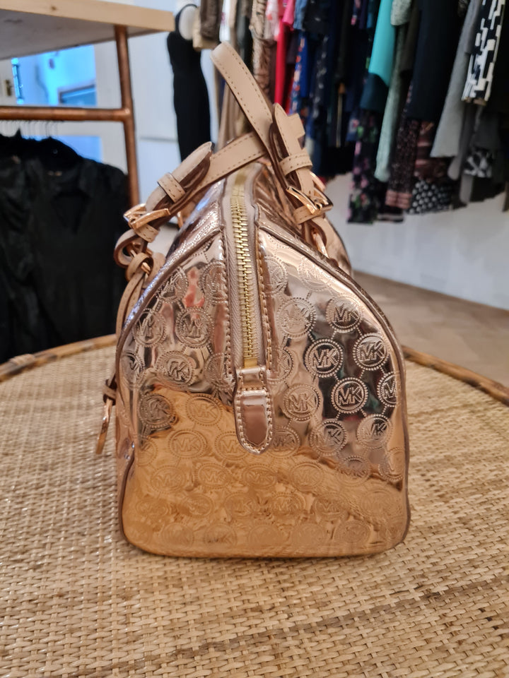 Micheal Kors Rose Gold Metallic Greyson Bag – The Wardrobe
