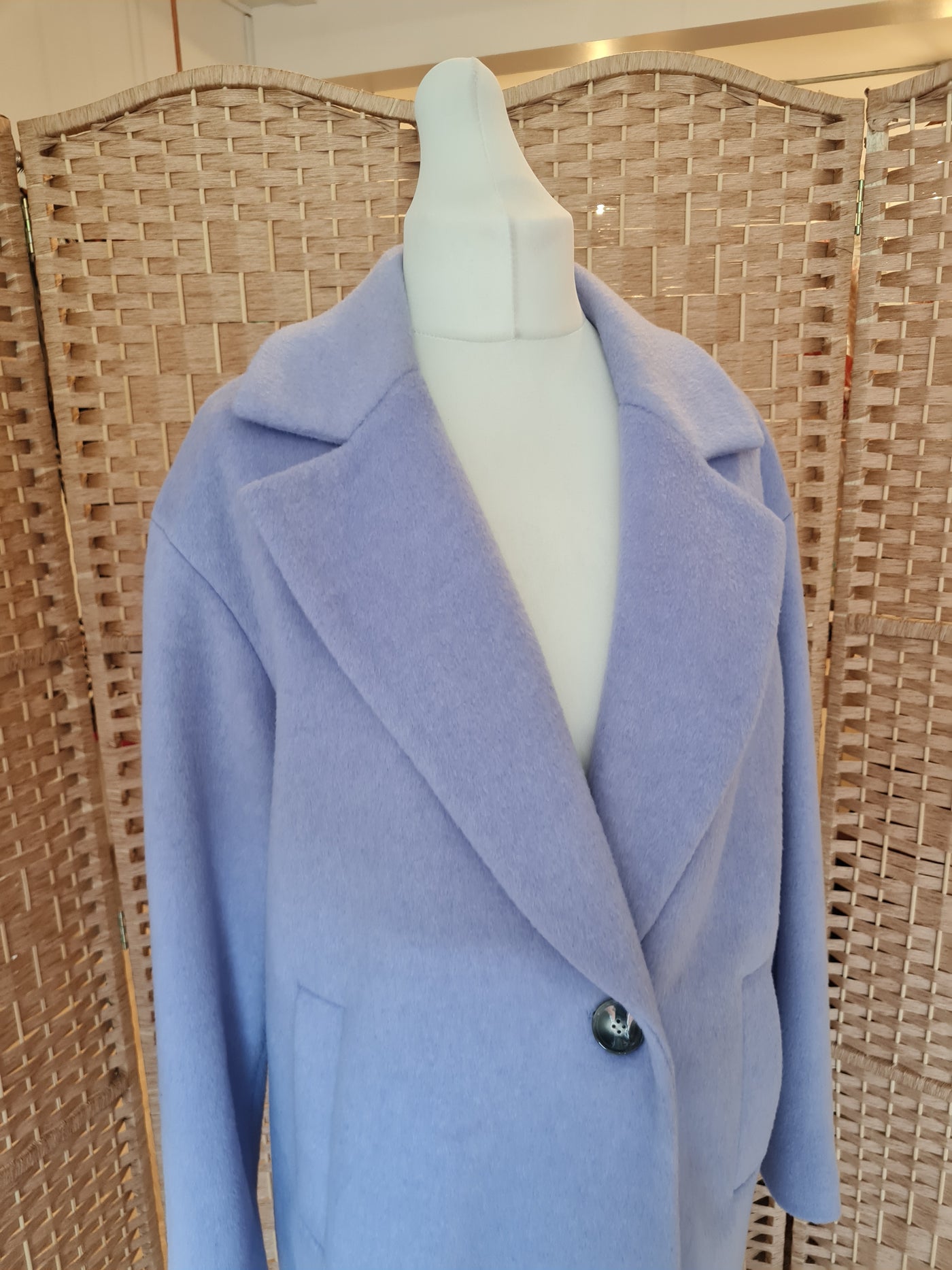 Autograph Lilac Wool Overcoat Size 14