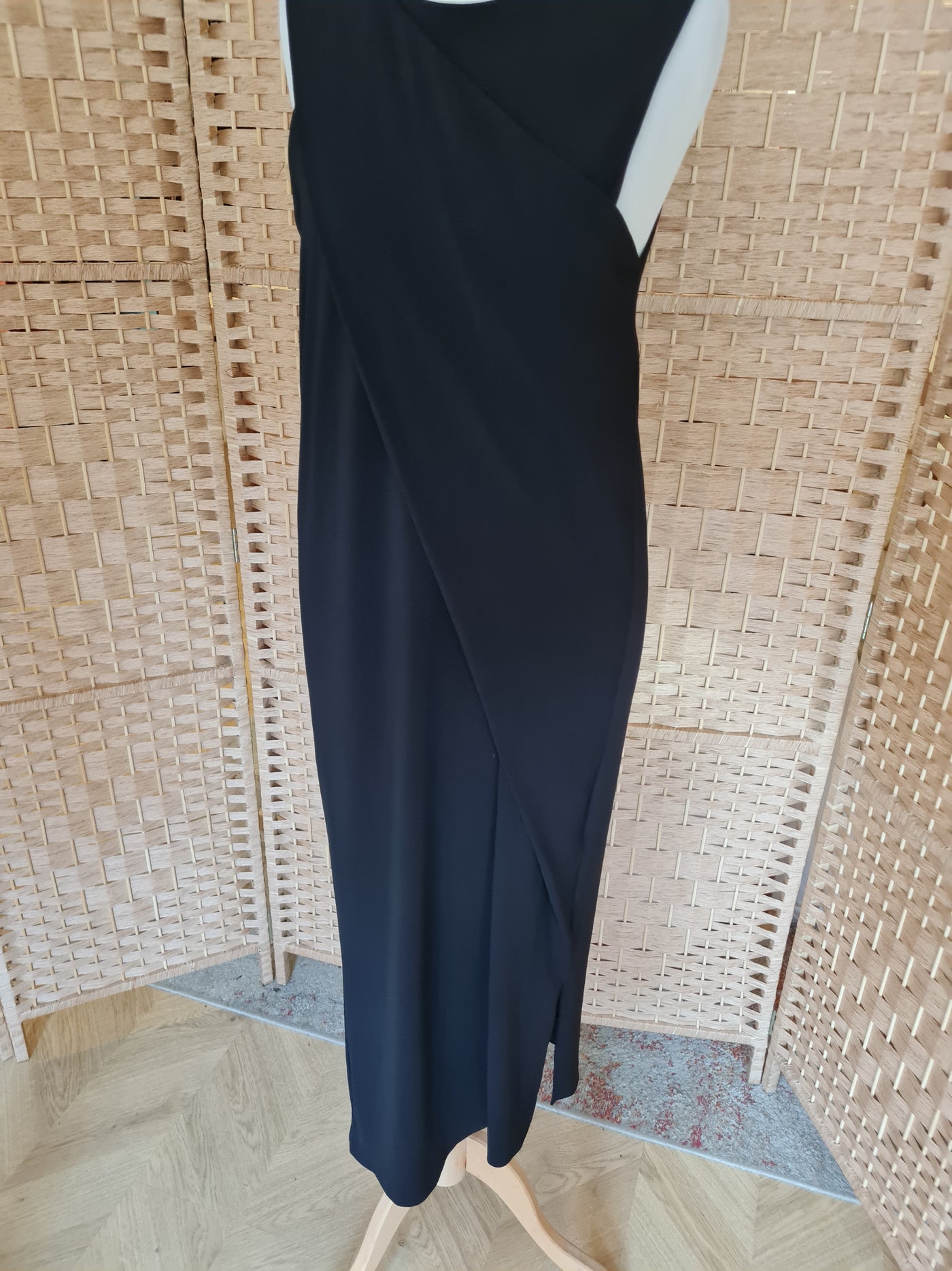 By Malene Birger Black Draped Maxi Size 10