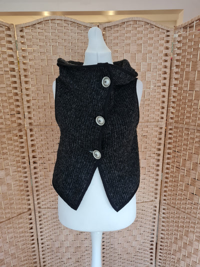 Cocomenthe Charcoal Wool Gilet Small