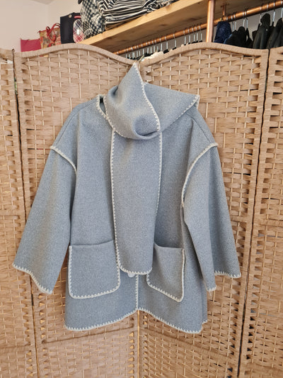 Totes scarf jacket in grey
