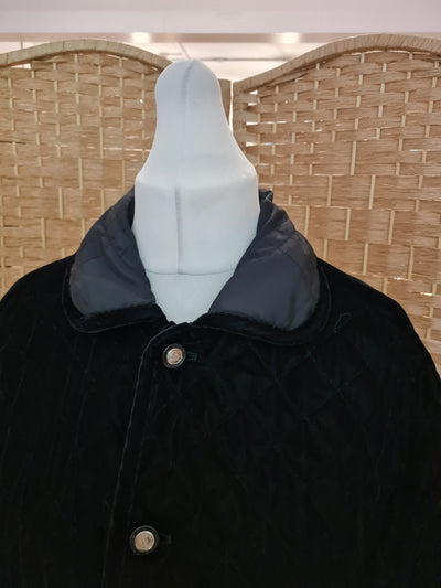 Gerry Weber Black Velour Reversible Coat 10-16